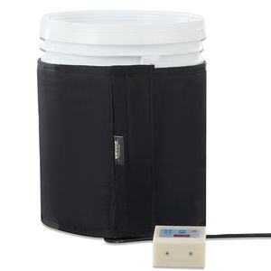 Chauffe-tambour métallique 250 W pour fût de 5 gallons, bande chauffante réglable avec thermostat indépendant 0-145°F, couverture chauffante électrique - Product Image 1