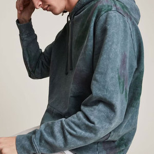 เสื้อฮู้ดผู้ชายลายไท-ได ทรงโอเวอร์ไซส์ ผ้าฝ้ายเฟรนช์เทอร์รี่ สวมใส่สบายสำหรับฤดูใบไม้ร่วง มีกระเป๋าหน้า ระบายอากาศได้ดี ผ้าถัก - Product Image 6