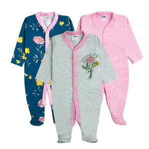 Conjunto de Pijama de Verano para Bebés y Niñas Pequeñas, 100% Algodón Velour, Cómodo, Suave, Ecológico, con Estampado Sólido - Product Image 2