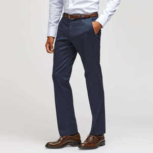 Pantalones Formales de Pierna Recta para Oficina, Estilo Casual Elegante, Cintura Media, Corte Regular, Negros, Pantalones de Vestir para Hombre - Product Image 1