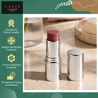 Support de baume à lèvres en laiton plaqué argent brillant de qualité supérieure, sur mesure, le plus vendu, pour les acheteurs en gros