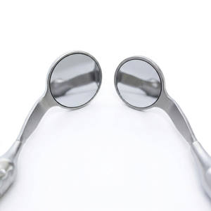Miroir buccal dentaire double face anti-buée rhodium édition noire, instrument chirurgical manuel de classe I - Product Image 1