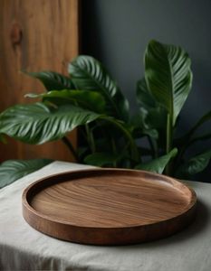 Cheap Price <b>Rectangular</b> Wood Serving <b>Tray</b> with Brass Handles Minimalist Design Durable Solid Plate Type for Food Serving Use - Product Image 4