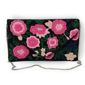 Bolso de mano con cuentas bordadas, elegante y hecho a mano, para fiesta, bolso de noche con cuentas, elegante cartera de mano con cuentas. - Product Image 4
