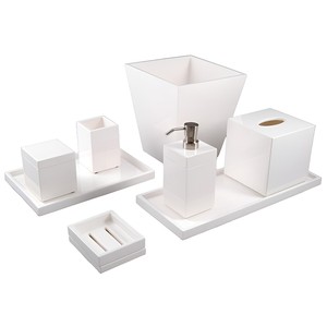 Kit de décoration de salle de bain, accessoires de bain laqués noirs, ensemble de toilettes laquées artisanales, best-seller - Product Image 5