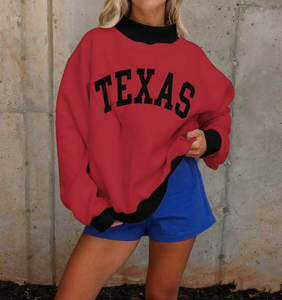 Sweat-shirt à col montant surdimensionné doublé polaire chaud, design épuré, prix raisonnable - Product Image 5