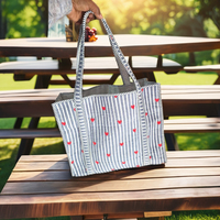 Grand sac fourre-tout ouvert pour femme en coton matelassé, léger, couleur unie, élégant, motif floral bohème, design spacieux, pour le shopping, le quotidien et la plage