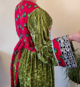 Tribal ethnique Vintage Kuchi Afghan à la main pleine broderie travail manuel Afghani robe traditionnelle Afghan Pashtun Culture robe 2023 - Product Image 5