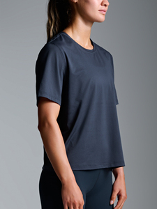 Camiseta de Cuello Redondo para Mujer, Suave, Lisa, Ajustada, de Manga Corta, Informal, Básica - Product Image 3