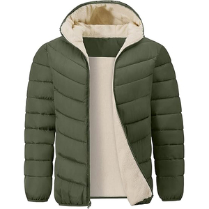Womens Winter Quilted Puffer <b>Coat</b> With Attached Hood And Durable Front Zipper Closure - Product Image 1