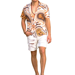 เสื้อเชิ้ตแขนยาวผู้ชาย ทรงปกติ ผ้าฝ้าย 100% ระบายอากาศได้ดี เหมาะสำหรับใส่ไปเที่ยวทะเล ช่วงฤดูร้อน - Product Image 6