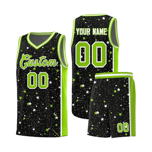 Ensemble de maillot et short de basketball respirant unisexe, personnalisable, en maille respirante à flux d'air - Product Image 5