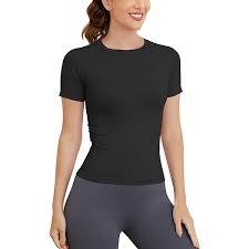 Yoga Wear <b>Athletic</b> Performance Top Wholesale Quick Dry Sport Womens T Shirt Breathable Mesh Running Gym Fitness - Product Image 3