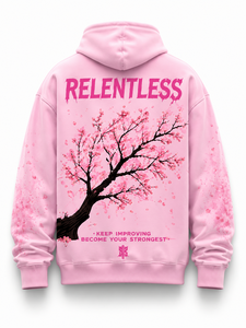 Sudadera con Capucha Personalizada con Estampado de Flores de Cerezo Rosa, Sudadera Holgada de Estilo Urbano, Unisex, OEM, ODM - Product Image 2