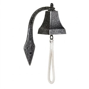 Daystar Trade Sculpture murale en métal noir antique, cloche, style rustique, décoration intérieure, thème nature, à suspendre avec corde pour entrée - Product Image 3