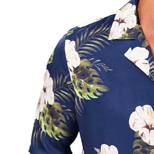 Camisa Hawaiana Informal de Franela para Hombre, Nueva Llegada, de Alta Calidad, Ropa de Playa Personalizada para Verano, 100% Algodón Twill - Product Image 5