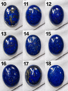 Cabochon ovale en lapis-lazuli bleu naturel, à dos plat, pierre précieuse bleue taille brillante pour la fabrication de bijoux, vente en gros - Product Image 5