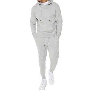 Custom Blank Hoodies Jogger Pants Set French Terry 100% Organic Cotton Heavyweight <b>Men</b> Tracksuit tracksuit for man 100% cotton - Product Image 2