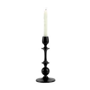 <b>Black</b> Charm <b>Candlestick</b> Holder with Ball Design for Home Decoration Durable Metal Finish - Product Image 1