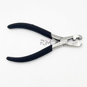 Pinza para extensiones de cabello RMI Shin Gold Plasma Tip y Black Shin Grip, diseño personalizado disponible. - Product Image 3