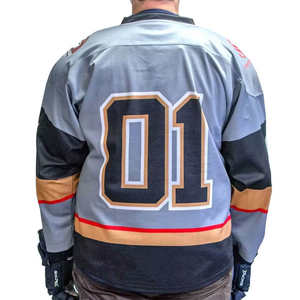 เสื้อฮอกกี้น้ำแข็งทีมชาติอเมริกันแบบใหม่ ผู้ผลิตเสื้อฮอกกี้น้ำแข็งโพลีเอสเตอร์แบบสั่งทำพิเศษสำหรับทีม - Product Image 4