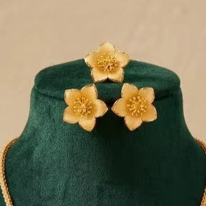 Conjunto de Joyería de 4 Piezas Chapado en Oro para Mujer, Collar Sautoir con Placa, Estilo Indio, Árabe, Africano, Hecho a Mano, Moda Atemporal para Fiesta - Product Image 3