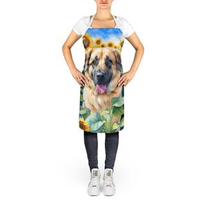 Delantal de cocina Unisex grande con diseño de pastor de Anatolia, girasoles multicolores para cocinar artesanías para hornear para adultos, mujeres y hombres - Product Image 2