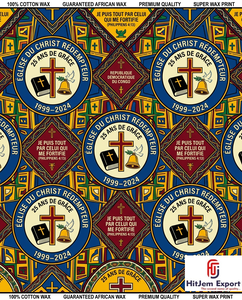 Customized African Wax Print Fabric Manufacturer Church Anniversary Convention Celebration Uniform Fundraising Textile Supplier - Product Image 5