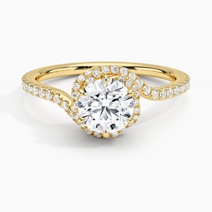 Bague de fiançailles en or charmante avec pierre de style diamant étincelant, bague de mariage pour femme, bijou élégant, cadeau - Product Image 3