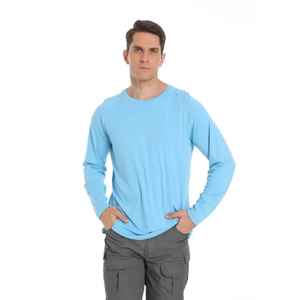 Camiseta de manga larga para hombre, colores sólidos, diseño personalizado con gráfico impreso, camiseta para hombre en oferta, colores sólidos sencillos, 100% algodón. - Product Image 5