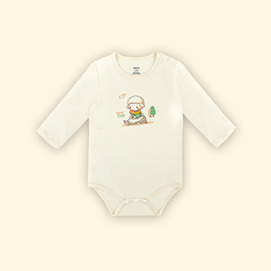 100% Natural Cotton Baby <b>Wrap</b> Shirt Hypoallergenic Long Sleeve Side Tie Soft Knitted Cartoon Design ALB10 - Product Image 3