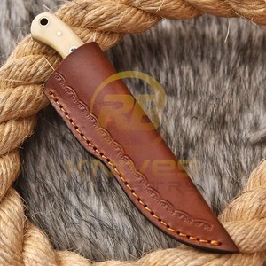 2026 Custom Handmade Damascus Steel Hunting <b>Knife</b> with Premium <b>bone</b>& Resin <b>Handle</b> Full Tang Fixed Blade Camping Survival <b>Knife</b> - Product Image 4