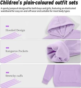 ชุดวอร์มเด็กแบบแอคทีฟแวร์ ออกแบบเองได้ เสื้อฮู้ด กางเกงขายาว ขายส่งจำนวนมาก - Product Image 6