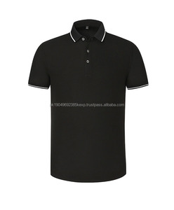 เสื้อโปโลแขนสั้นสีกลางสำหรับผู้ชายเสื้อทำงานลำลองถักนิตติ้ง - Product Image 4