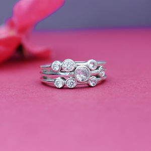 Nuevo Anillo Ajustable de Plata de Ley 925 con Diamantes, Joyería Moderna para Mujeres y Niñas, Ideal para Bodas y Fiestas - Product Image 3