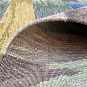 Tapis moderne en laine tissé à la main, écologique, à poils ras, tissage plat - Product Image 3
