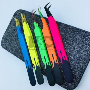 Pinzas Profesionales para Extensión de Pestañas, Acero Inoxidable Puntiagudo, Antimagnéticas, Mango Cómodo, Mega Volumen, Diseños Personalizados - Product Image 4