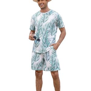 กางเกงขาสั้นลำลองและเสื้อยืดแขนสั้นสำหรับผู้ชายชุดสไตล์ไฮสตรีททันสมัยสำหรับฤดูร้อนออกแบบโลโก้ของคุณได้ตามที่ต้องการ - Product Image 1