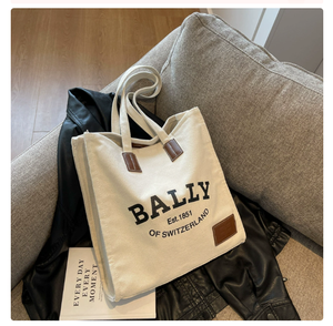 Premium Designer Canvas Tote Bag with Leather Accents Large Capacity <b>Square</b> Handbag for Luxury Daily Travel - Product Image 3