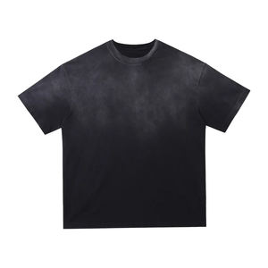 T-shirt personnalisé délavé à l'acide, vente en gros, tee-shirt vintage vierge, graphique, homme, coupe oversize et carrée, style hip-hop, 100% coton, poids lourd, effet délavé neige - Product Image 3