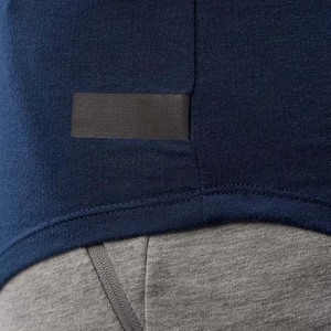 Men's <b>Navy</b> Blue Cotton Tank <b>Top</b> O Neck Solid Color Casual Breathable Knitted Workout Vest - Product Image 6