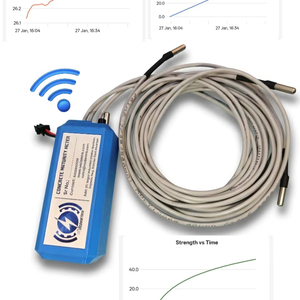 Sistema de Medición de Maduración de Concreto con Sensores Inalámbricos para Estimación de Resistencia, Seguimiento Térmico y Garantía de Calidad ASTM C1074 - Product Image 1