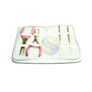 “Professional <b>Micro</b> Ring Hair <b>Extension</b> Pliers Kit – Premium Beading Tool Set with Leather Pouch - Product Image 6