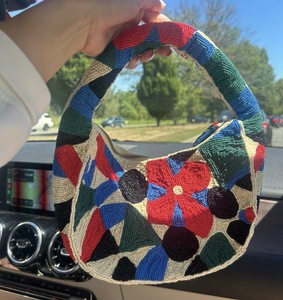 Bolso de Mano de Alta Calidad para Mujer, Estilo Bohemio Indio, con Cuentas, Diseño de Botella de Champán, con Solapa, para Compras, Fiestas, Mensajero - Product Image 1