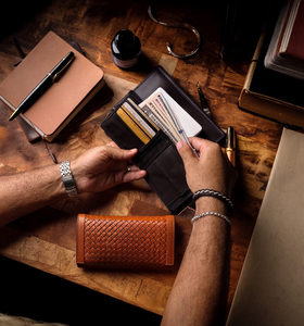Genuine Leather Short <b>Slim</b> Fashion <b>Wallet</b> | Classic Open Design Multiple <b>Card</b> Slots | Eco-Friendly Unisex Daily Use - Product Image 5