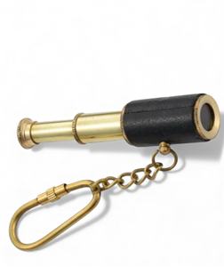 Premium Quality Mini Brass Pirate Spyglass Keychain Lightweight Waterproof Travel Accessory and Collectible - Product Image 1