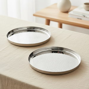 Assiette de service en acier inoxydable pour la cuisine, au design moderne et aux prix abordables - Product Image 1