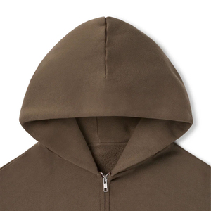 Wholesale <b>Brown</b> Zip up Streetwear Hip Hop Men's Hoodies Oversized Loose Sweatshirts Unisex Hoodies for Man - Product Image 3