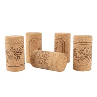 Bouchons de vin en bois naturel personnalisés en gros vin rouge bouteille de champagne bouchons de liège pour vodka tequila whisky