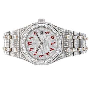 Reloj Mecánico de Lujo Personalizado, Vintage, Cuadrado, de Acero Inoxidable, con Movimiento ETA y Moissanita, para Reventa - Product Image 1